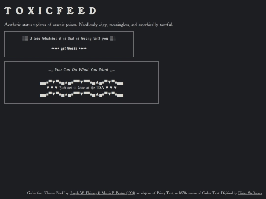 toxic-feed screenshot