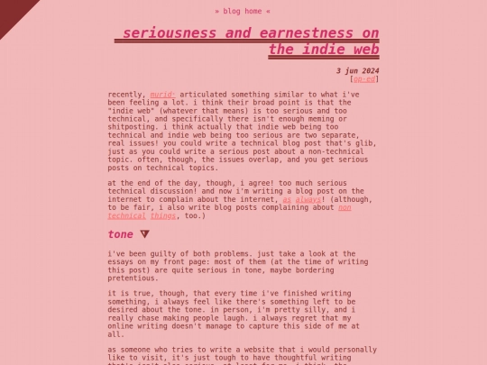blog/whimsy screenshot