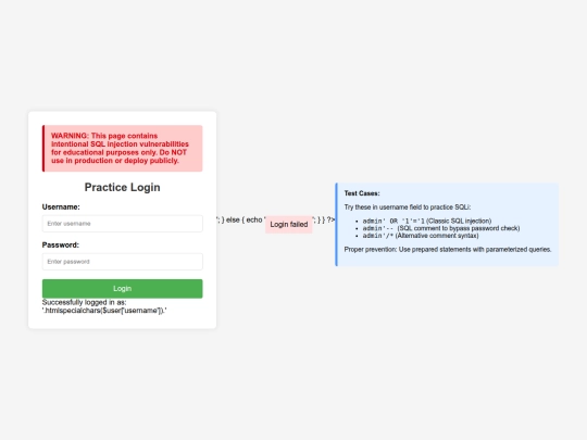 login screenshot