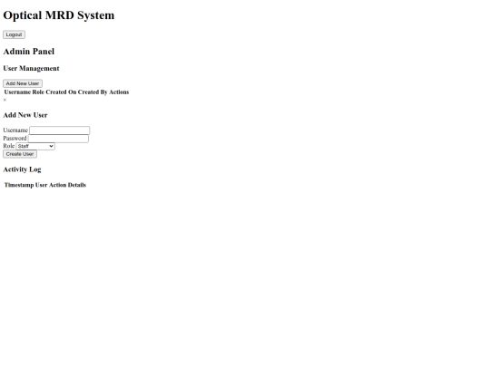 admin screenshot