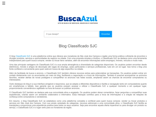 links/blog-classificado-sjc screenshot