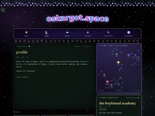 blog/about-me screenshot