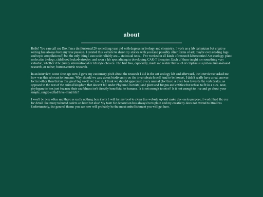 Main Pages/about screenshot