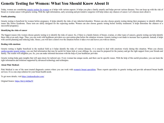 GeneticTestingforWomenWhatYouShouldKnowAboutIt screenshot