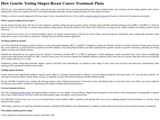 HowGeneticTestingShapesBreastCancerTreatmentPlans screenshot