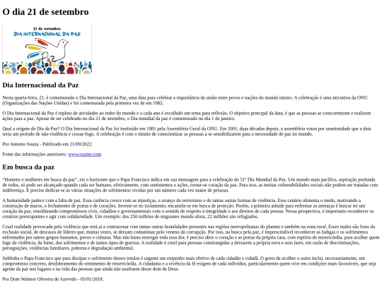 DiaDaPaz screenshot