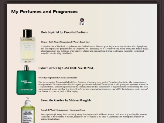 fragrances screenshot