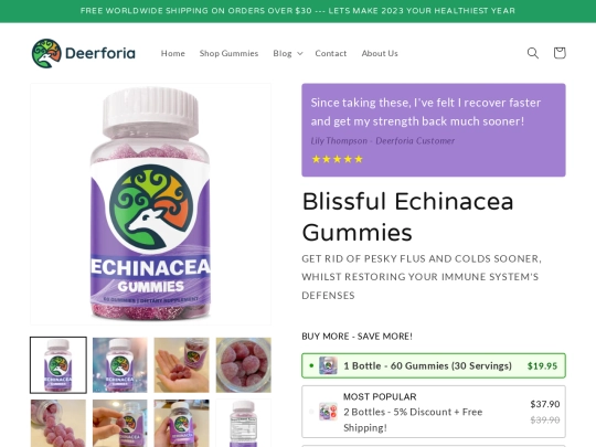 deerforia/echinacea-gummies/privacy-policy screenshot