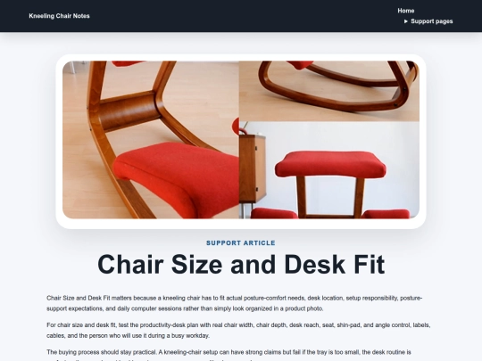 kneeling-chair-552/chair-size-and-desk-fit screenshot