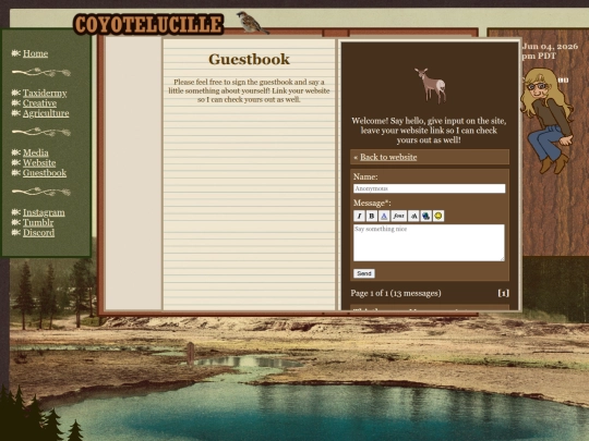 guestbook screenshot