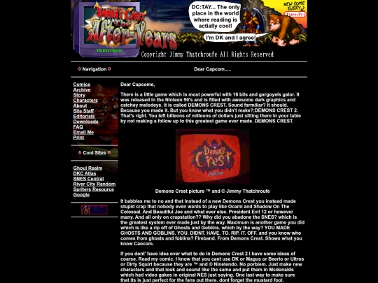 editorials/dearcapcom screenshot