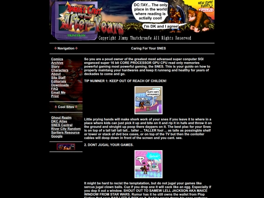 editorials/snescare screenshot