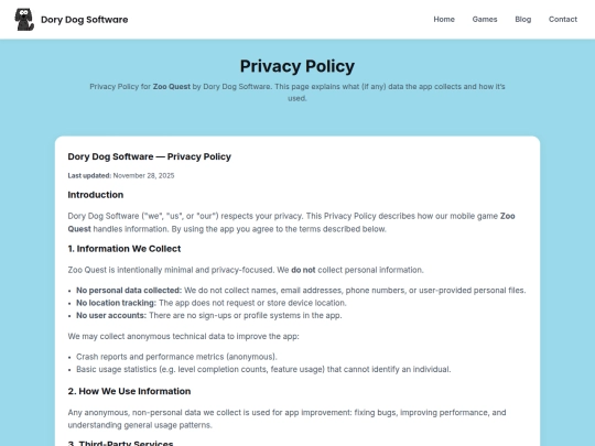 privacyPolicy screenshot