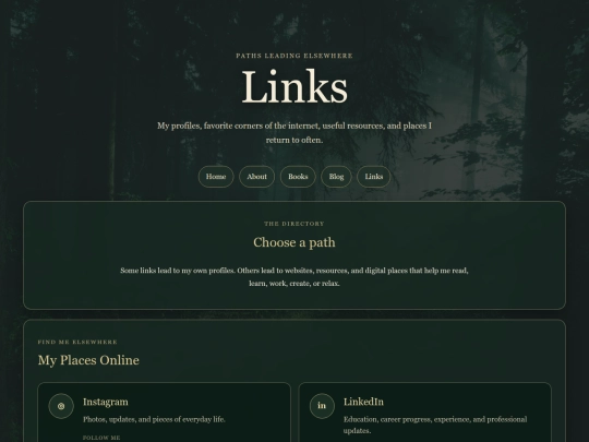 links screenshot