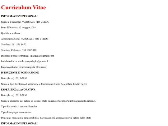 pagine/curriculumvitae screenshot