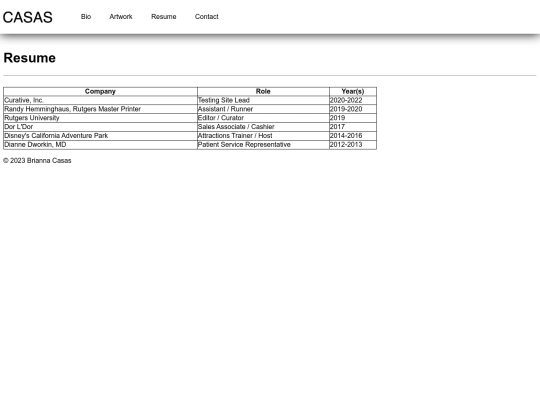 resume screenshot