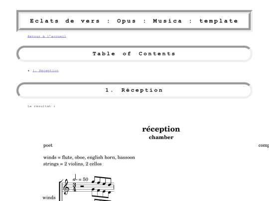 musica/template/reception screenshot