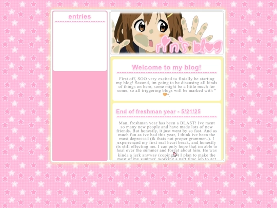 Blog screenshot