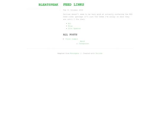 category/site-updates screenshot