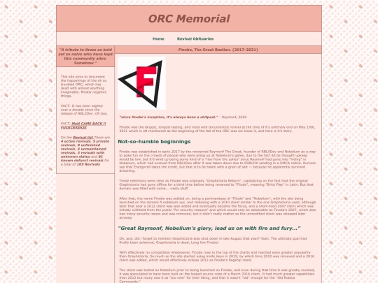 obituaries/finobe screenshot