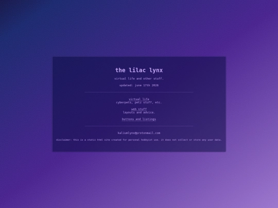 the lilac lynx