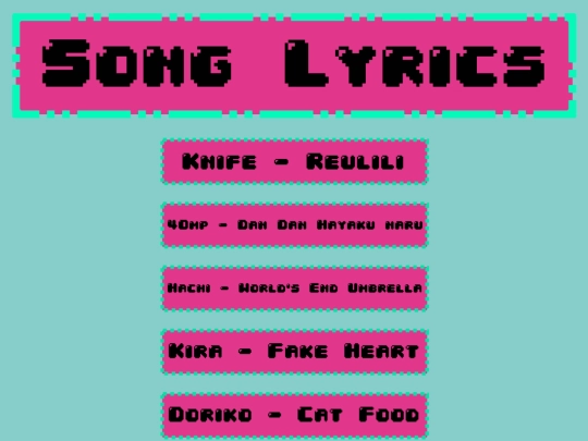 songlyrics screenshot