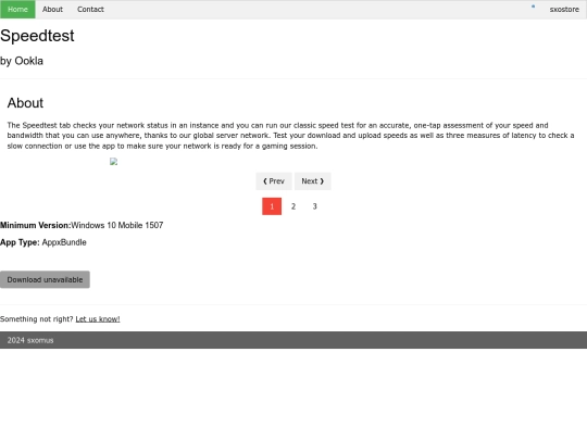 sxostore/utilities/speedtest screenshot