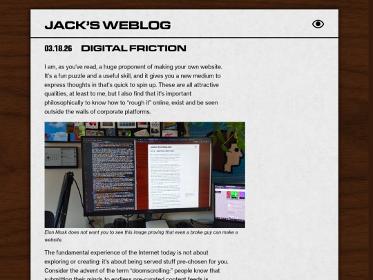weblog screenshot