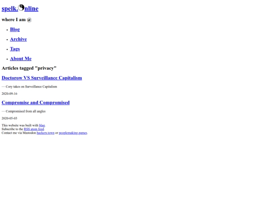 tags/privacy screenshot