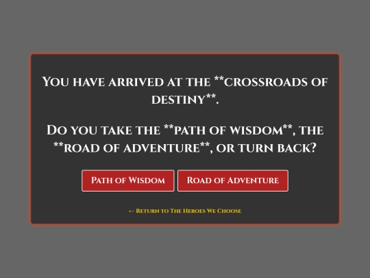 THE/choose screenshot