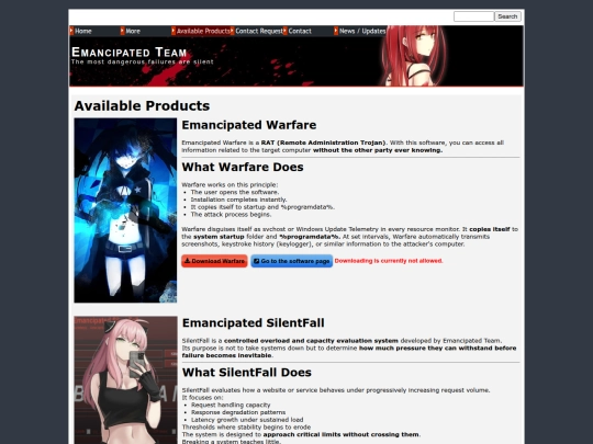 web/availableproduct screenshot