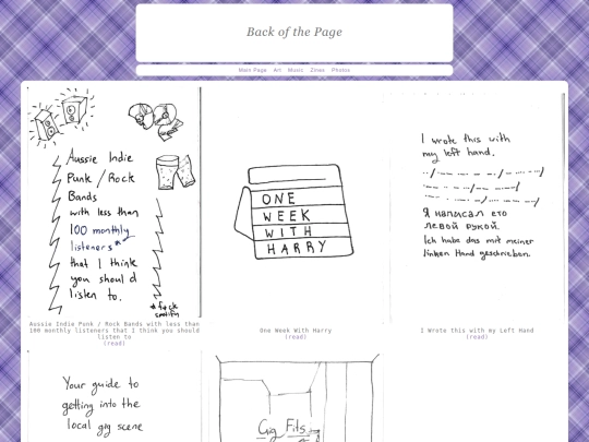 zines screenshot