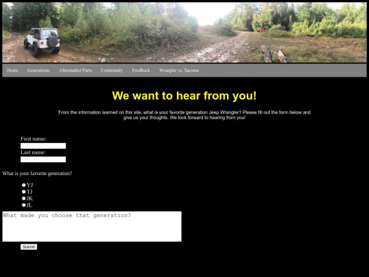 feedback screenshot