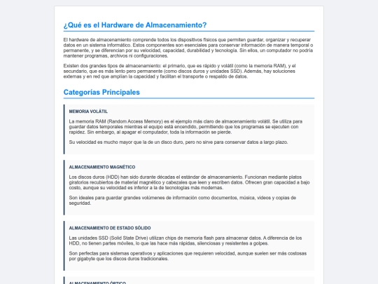 hardware almacenamiento screenshot