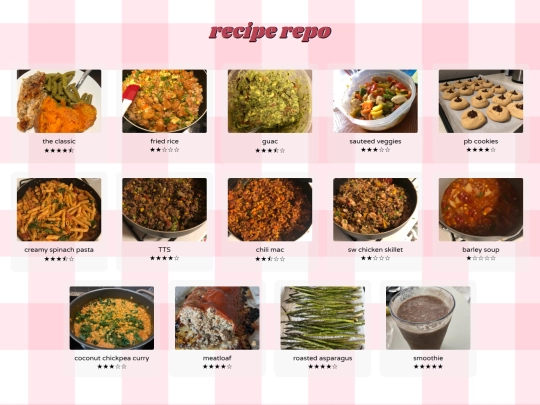 recipes screenshot