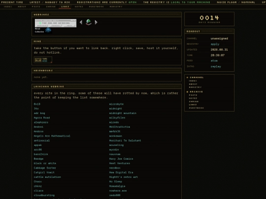 links screenshot