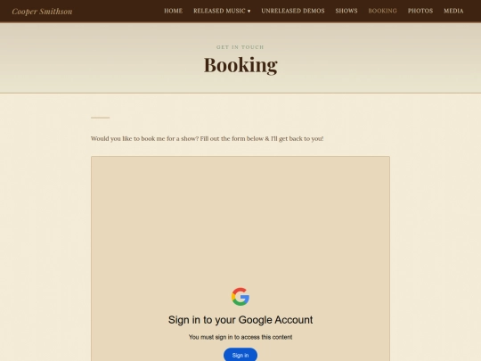 booking screenshot