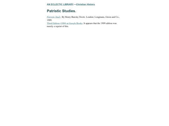 Christian-History/Patristic-Studies screenshot