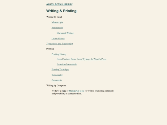 Writing-and-Printing-index screenshot