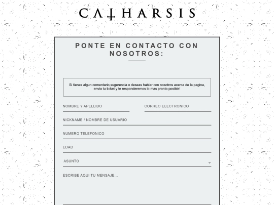 CatharsisSoliloquy/html/Formulario screenshot