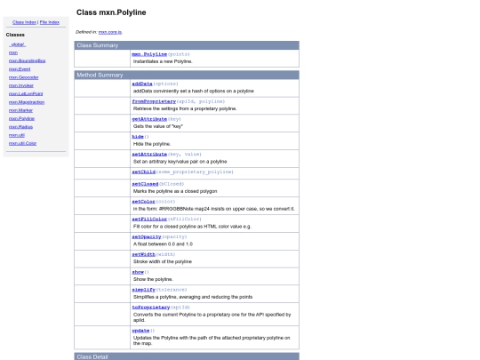 Code10/mxn.Polyline screenshot