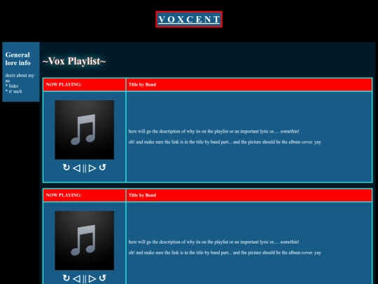 playlists/Voxcent/voxcent screenshot