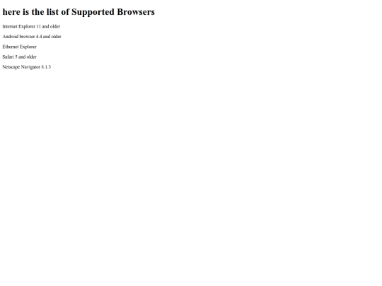 SupportedBrowsers screenshot