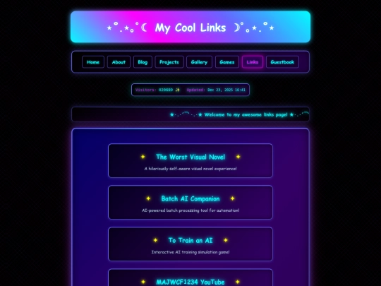 links screenshot