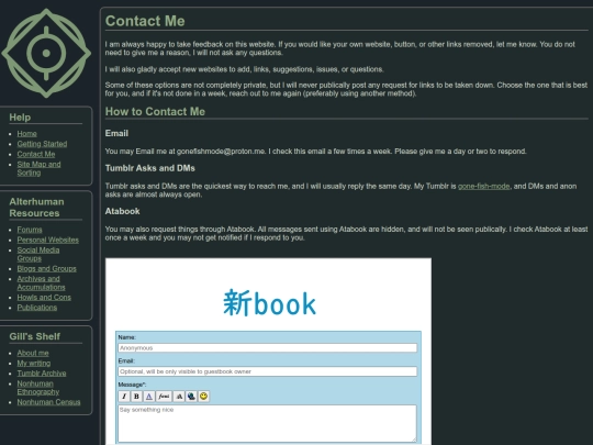 help/contact screenshot