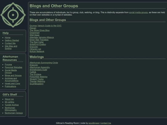 links/blogs screenshot