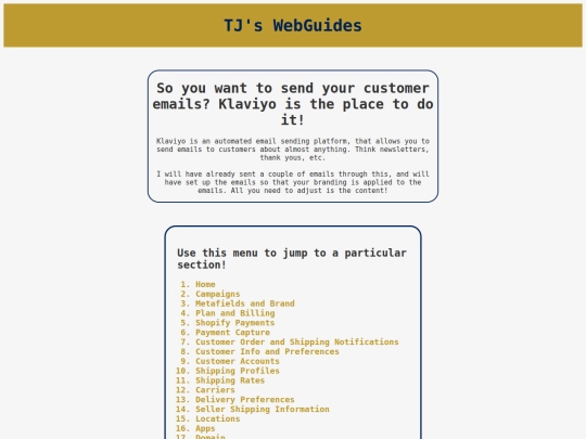 klaviyoGuide screenshot