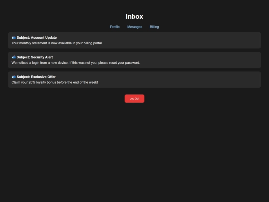 messages screenshot