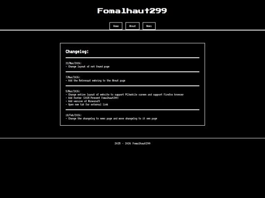 changelog screenshot