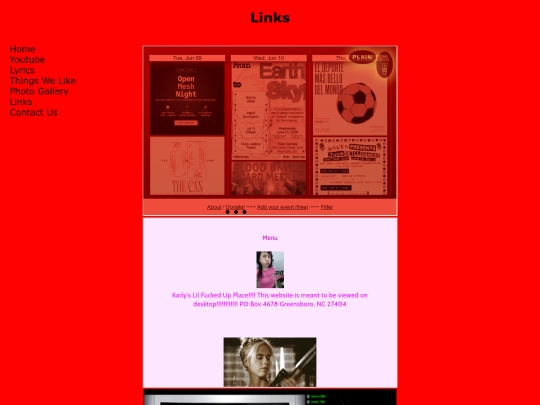 links screenshot